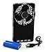 Welltop® Mini Mirror Fan Handheld Pocket Fan Electric Personal Fans 3 Speeds Portable Mini USB 18650 Rechargeable Emergency Power Bank Ultra-thin Summer Fan (Black)