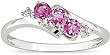 10K Gold Diamond and Pink Topaz Ring