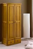 2 Door 2 Drawer Wardrobe Pine Wood