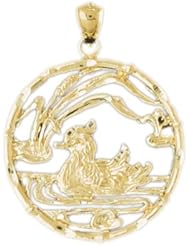 Dazzlers Solid 14 karats gold Duck Charm Pendant Available in three colors from jewelsberry (weights: 6.2 grams only)