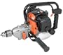 Tanaka Commercial Grade 27cc 1.4 HP Two-Stroke Gas Powered Drill With Reversing Lever (CARB Compliant) TED-270PFR