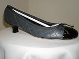 PAUL MAYER Attitudes Titou Quilt Pumps in Grey w/ Black