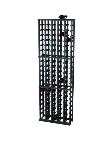 Wine Cellar Innovations Traditional Premium Redwood 5 Column Wine Rack, Midnight Black, Stained