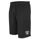Oakland Raiders Black Classic Mesh III Shorts (Medium)