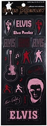 Elvis Presley Mini Sticker / Red+Pink (Japan Limited Item!)