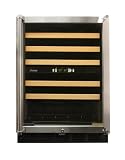 Vinotemp VT-45 Dual-Zone 45-Bottle Front-Venting Wine Chiller, Stainless Steel