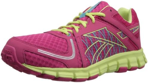 Reebok Women's Smoothflex Flyer Running Shoe,Pink Fusion/Lemon Zest/Hydro Blue/Pure Silver/White,6 M US