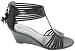 Bandolino Women's Jopa Thong Sandal,Black Leather,8 M US