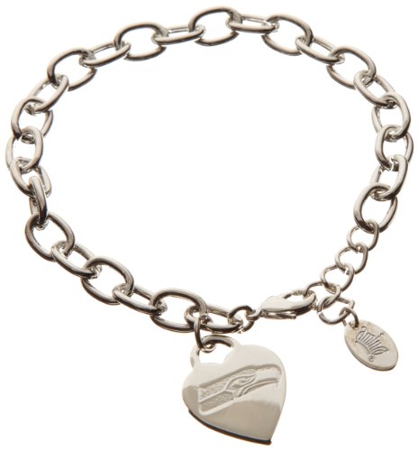 NFL Seattle Seahawks Heart Tag Bracelet