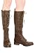 Wanted Brown Lace-Up Knee-High Combat Boots