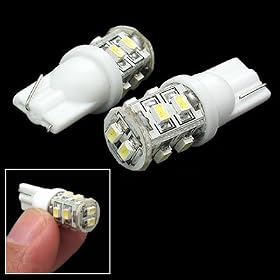 2 Pcs Car DC 12V White 10 LED Tail Rear Turn Light Bulb