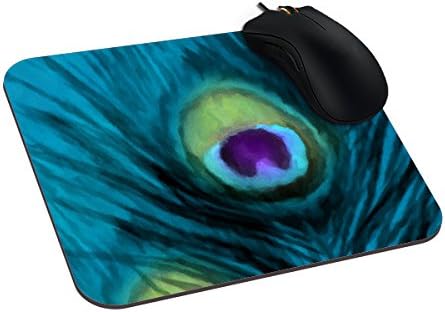 Refiring Teal And Purple Peacock Set 1110 1111 Mouse Pad