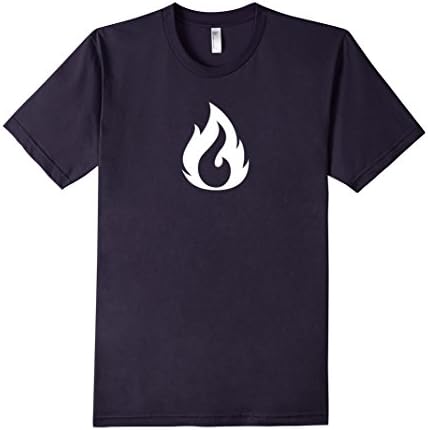 Men's Funky Flame T Shirt - Icon Design 3XL Navy