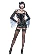 Sexy Gothic Mistress Costume Midnite Mistress Black Corset Mini Skirt Halloween Costume