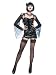 Sexy Gothic Mistress Costume Midnite Mistress Black Corset Mini Skirt Halloween Costume