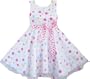 Sunny Fashion Robe Fille 3 Couches Colorful Point Rose Ceinture Reconstitution historique