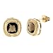 18k Gold over Sterling Silver Topaz Stud Earrings