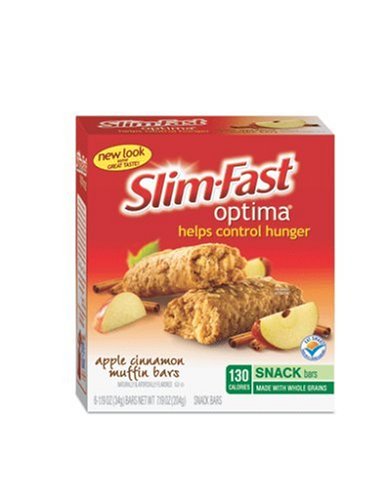 Slim-Fast Optima Snack Bar, Muffin Bars, Apple Cinnamon, 1.19-Ounce Bars in 6-Count Boxes... by Slim-Fast