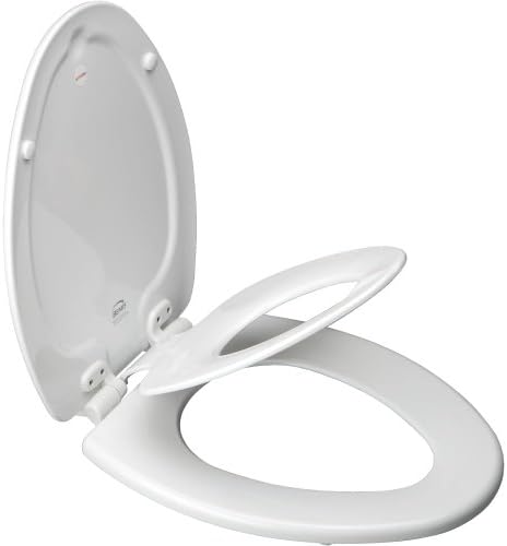 Church Seats 1683SLOW 346 Elongated Molded Wood Closed Front Toilet Seat with Cover, Biscuit