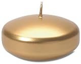 Gold Floating Candles 3 Inch Set of 6 Made in USA
