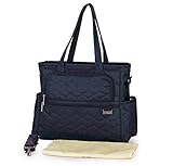 アイセレクト（i-select） 防水 マザーズバッグ ショルダー 手提げ トート ママ バッグ ベビー (ネイビー)