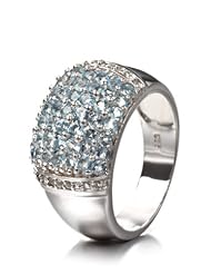 2.00 ct. t.w. Aquamarine and White Sapphire Ring in Sterling Silver