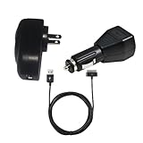 KHOMO 10W 2A USB Travel Kit with Car Charger Wall Adapter and 6ft SUPER LON ....
