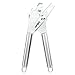 Migana Stainless Steel Multifunctional Tin & Can Opener - Manual Kitchen Tool with Attached Bottle Cap Opener and Soda Tab Lifter, Premium Quality, Silver
