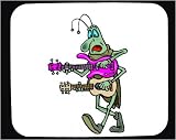 Decorated Mouse Pad with insect, music, guitars, bug, grasshopper, animal
