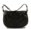 NEW AUTHENTIC COACH ALI SIGNATURE SATEEN SMALL HOBO (Mahogany)