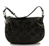 NEW AUTHENTIC COACH ALI SIGNATURE SATEEN SMALL HOBO (Mahogany)