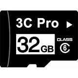 3C Pro 32GB Class 6 MicroSDHC Card 16G C6 MicroSD SDHC with SD Adapter