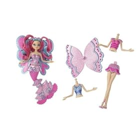 Barbie Fairytopia Mix and Switch Pink Mermaid and Fairy Doll by