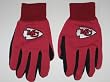 KANSAS CITY CHIEFS Pair of Team Logo & Colors Sports UTILITY GLOVES (with No-Slip PVC Grip)