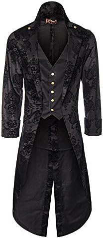 Phaze Men's Kiara Grim Long Coat - Large, Black