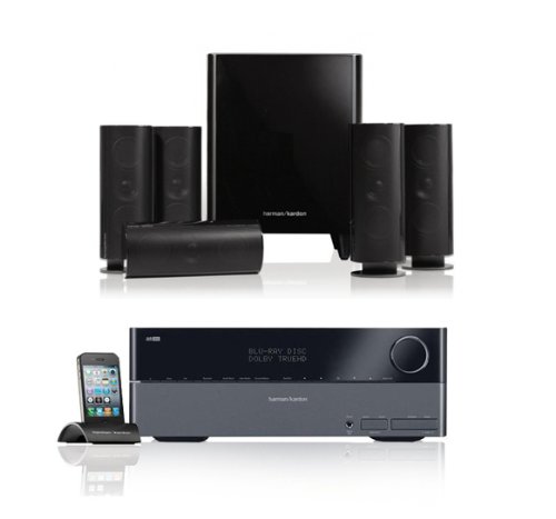Harman Kardon AVR3600 HKTS 5.1 Channel 3D Home Theater Bundle with iPhone/iPod Dock