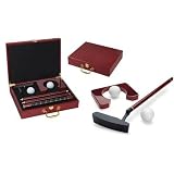 Picnic Time Ace Executive Travel Putter Set In Cherry Wood Case (Natural Wood)