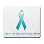 Addiction Recovery Awareness Ribbon Mouse Pad