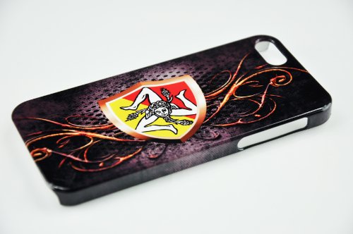 3D Iphone 5 5S Sizilien Sicilia Italien Italy Fahne Flag Flagge Cover Case Hülle