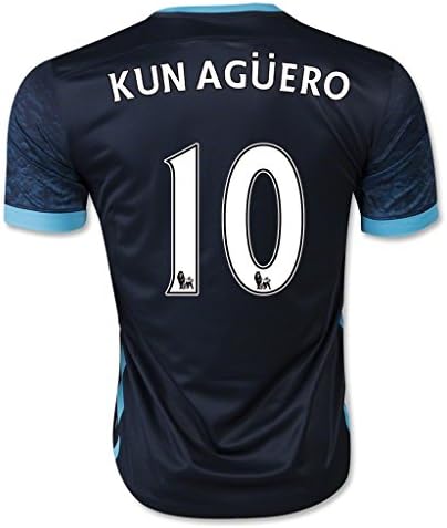 Manchester City #10 Kun Aguero 2015-16 Away Soccer Adult Football Jersey