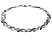 Infinity White and Black Diamond Bracelet 1/2 Carat (ctw) in Sterling Silver