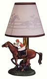 Horse & Jockey Silhouette Lamp Racing Race Pony