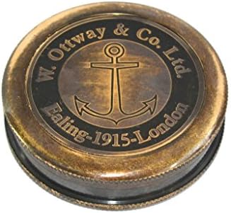 Indian Lights Big Poem Compass 7.62 Brass Antique