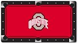 Ohio State Buckeyes College Logo Worsted Wool Billiard Cloth w/rails, 8ft
