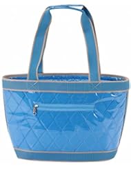 Kitchen: Quilted Picnic Cooler Tote Ladies-Blue - Thailand