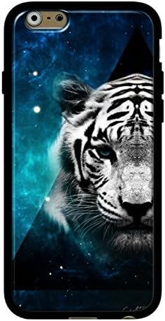 The Kase Collection Case for Apple iPhone 6/6s, Matte Black silicone coated Phone case Swagg White Tiger by Gangtoyz by GANGTOYZ Black Unique size
