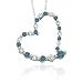 10k White Gold Blue and White Journey Heart Pendant (1/4 cttw), 18
