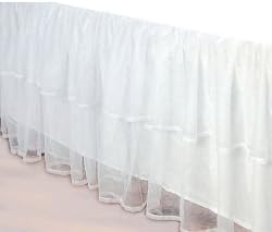 White Tulle Twin Bed Skirt by Sleeping Partners