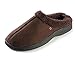 J. Fiallo Mens Stitched Faux Suede, Fleece Lined Clog Slippers