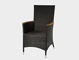 Siena Garden Sessel Luzern,  L 56 x B 61 x H 96 cm Geflecht 4x4 schwarz